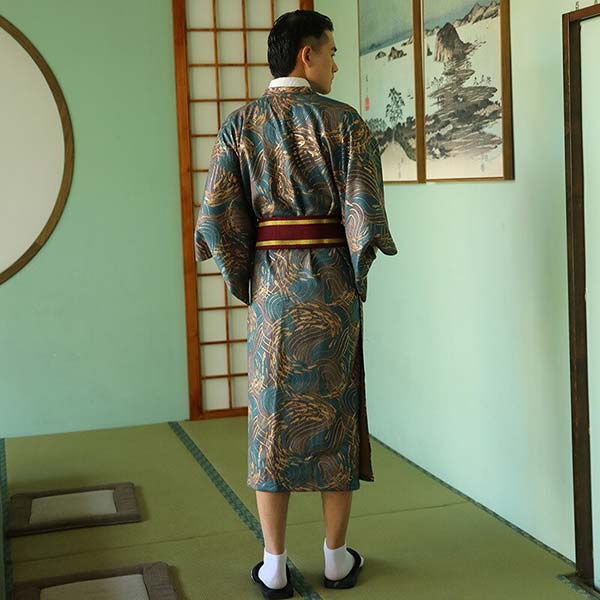 Kimono Japonais Homme Motifs Sakana-1.jpg