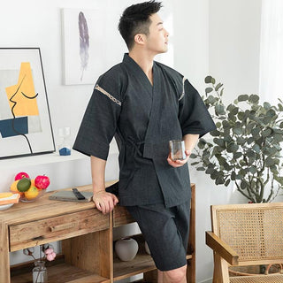 Jinbei pour homme gris chiné