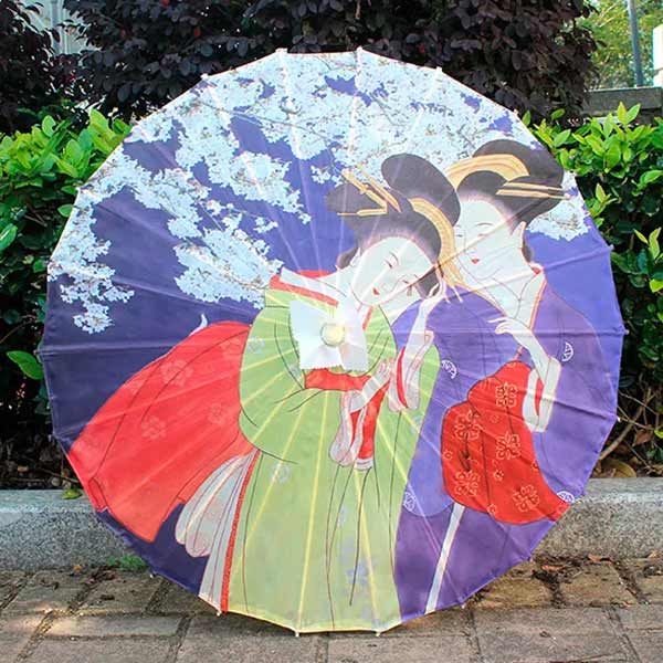 Ombrelle japonaise duo de geishas