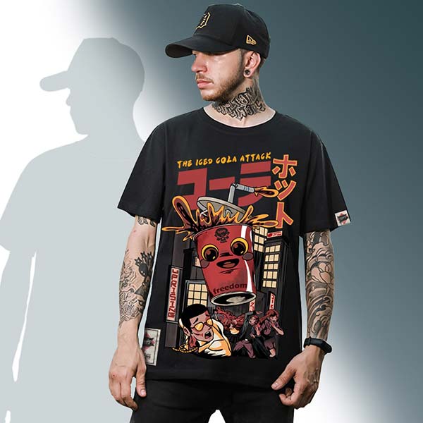 T-shirt japonais Cola attack-1.jpg