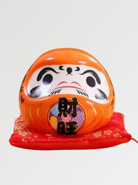 Tirelire Daruma en céramique orange-0.jpg