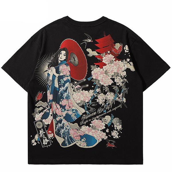 T-shirt imprimé Japon traditionnel