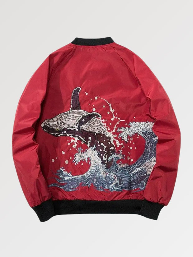 Blouson Sukajan japonais baleine Kanagawa