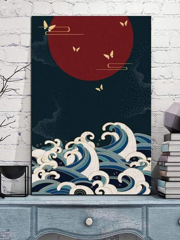Tableau japonais papillons de nuit