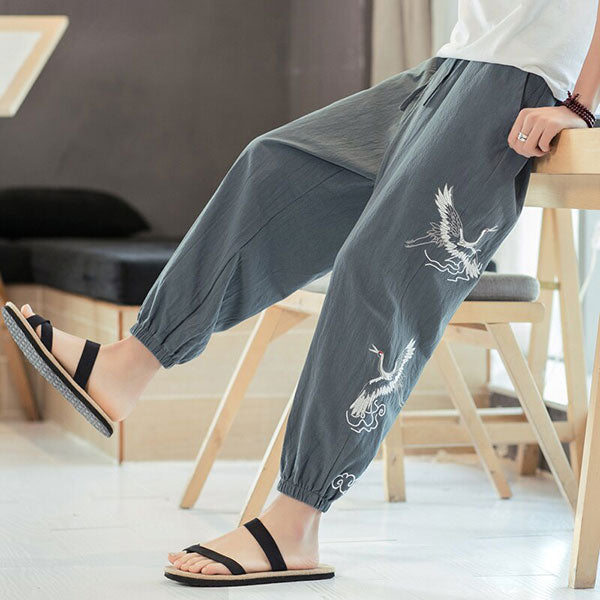 Pantalon pour homme motif grues japonaises-3.jpg