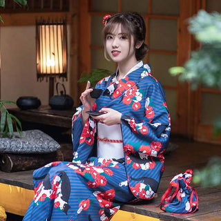 Kimono long femme motif chats