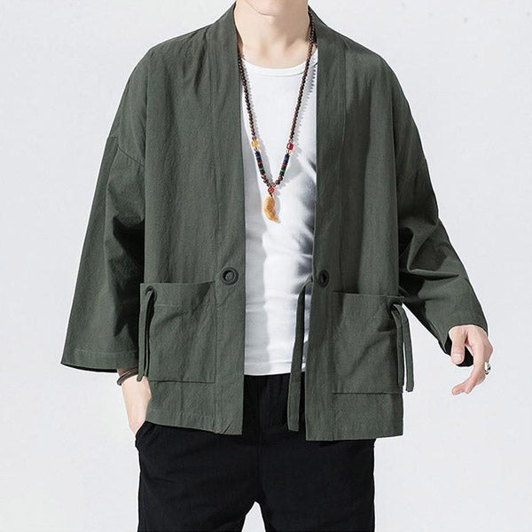 Veste Kimono Homme Unie Moderne-3.jpg