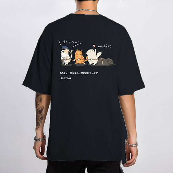 T-shirt japonais chats kawaii