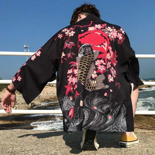 Veste Kimono Carpe Koï Sakura