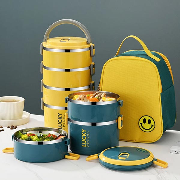 Bento japonais rond multi
