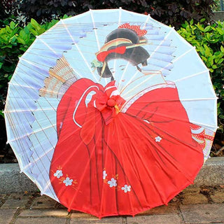 Ombrelle japonaise imprimé geisha
