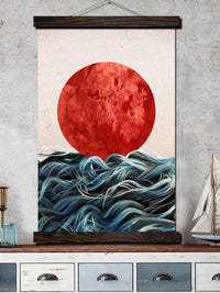 Tableau japonais soleil levant moderne-2.jpg