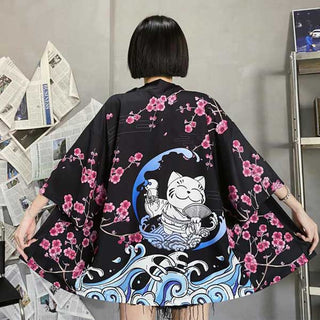 Kimono Haori Sakura et Maneki Neko