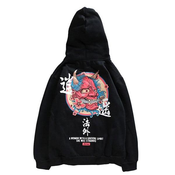 Sweat japonais Oni en fleurs
