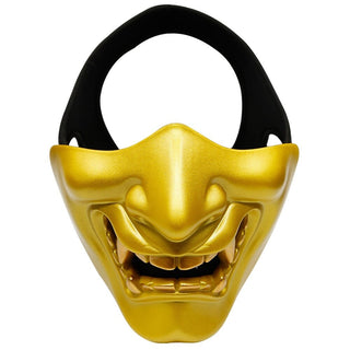 Masque de démon japonais Oni doré