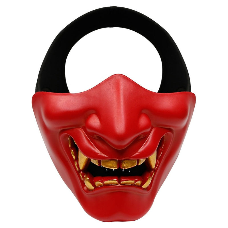 Masque de démon japonais Oni rouge