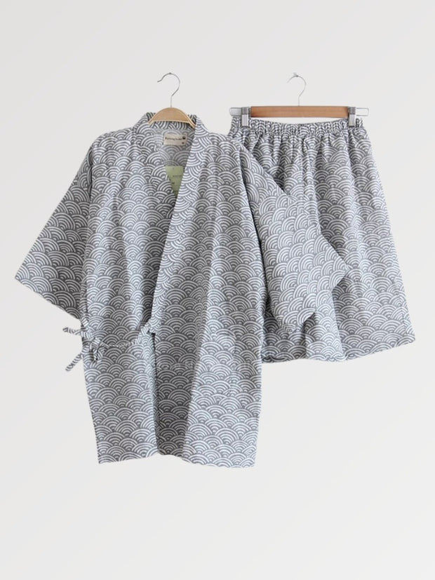 Jinbei pour homme motif japonais Seigaiha-1.jpg