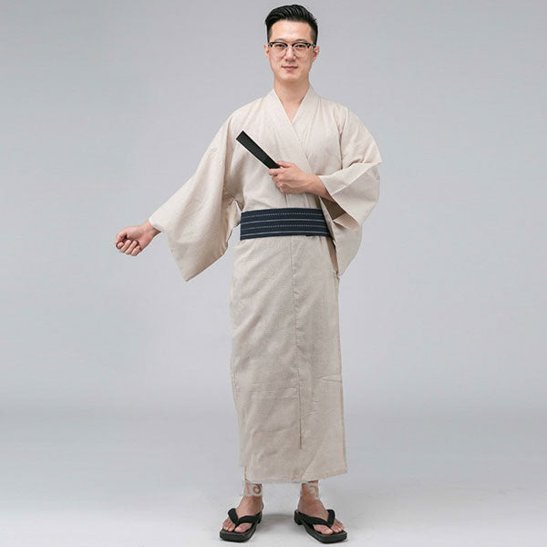 Yukata Homme Uni Beige