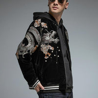 Sukajan japonais en velours broderie dragon Ryu-5.jpg