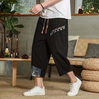 Pantacourt japonais ample pour homme