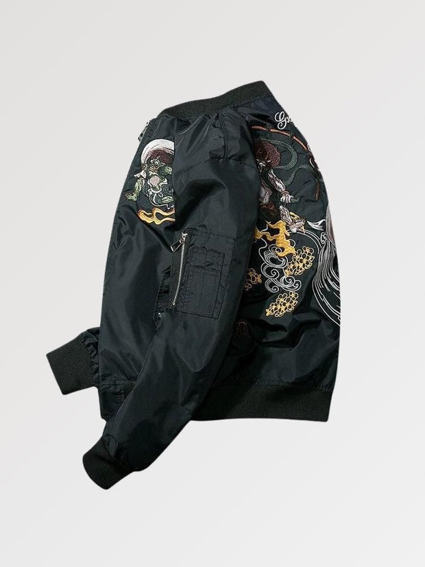 Sukajan japonais brodé Fūjin & Raijin-3.jpg