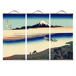 Triptyque estampe japonaise Hokusai