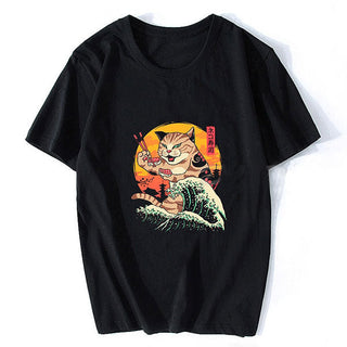 T-shirt chat japonais Kanagawa