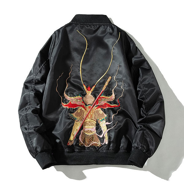 Blouson Sukajan japonais broderie samouraï