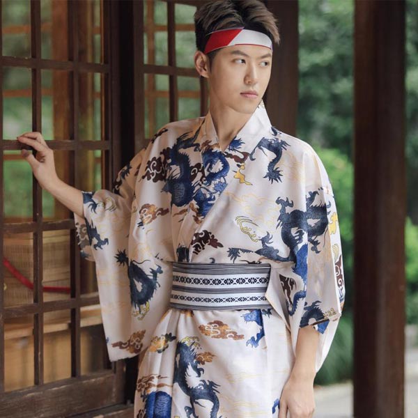 Kimono Japonais Homme Moderne Dragon