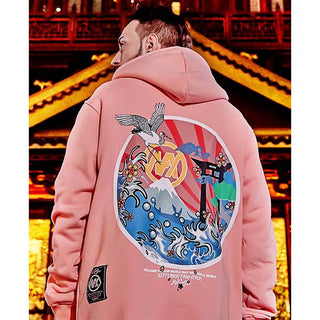 Sweat japonais illustration japonaise Mont Fuji