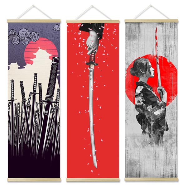 Tableau katana japonais