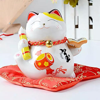 Chat Maneki Neko artiste calligraphie