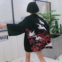 Veste Haori pour femme Akai Tsuru-1.jpg