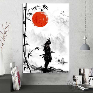Tableau japonais samouraï solitaire