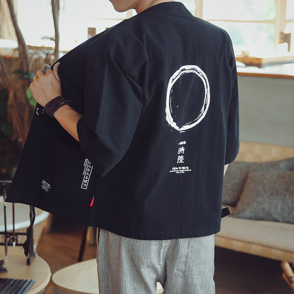 Veste Kimono Homme Moderne Cercle