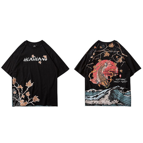 T-shirt japonais carpe koï d'automne-1.jpg