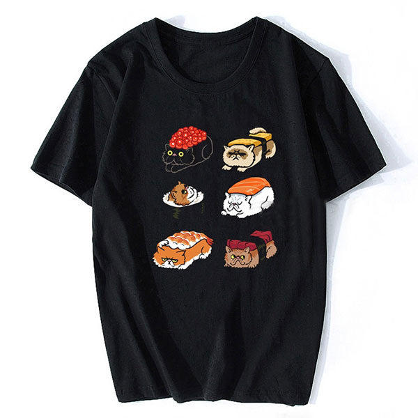 T-shirt japonais Neko Sushis