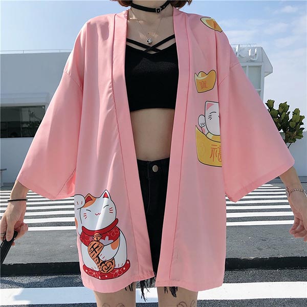 Kimono court Lucky Cat japonais-9.jpg