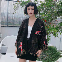 Cardigan japonais style kimono Carpes Koï-1.jpg