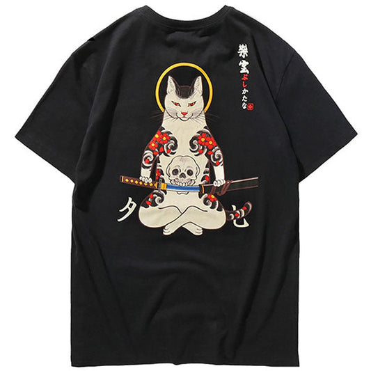 T-shirt japonais chat samouraï maudit-0.jpg