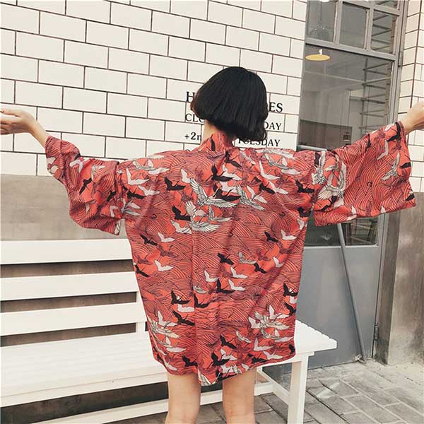 Kimono Haori motifs japonais