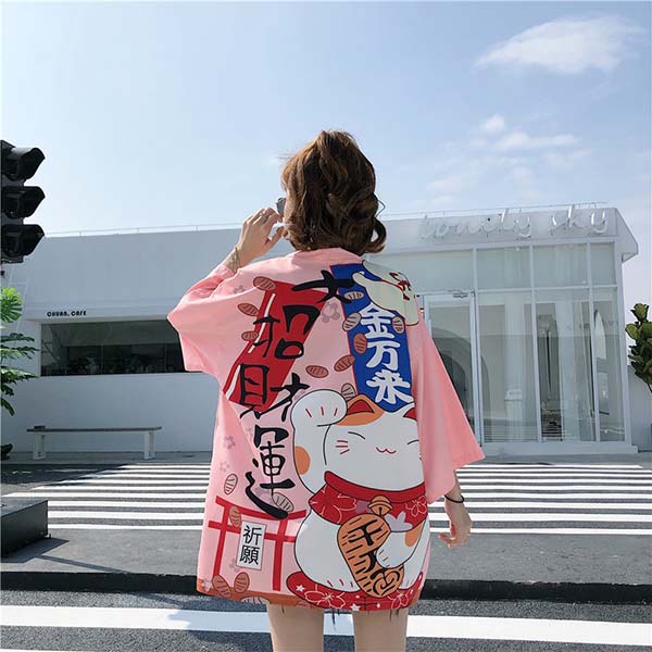 Kimono court Lucky Cat japonais-6.jpg