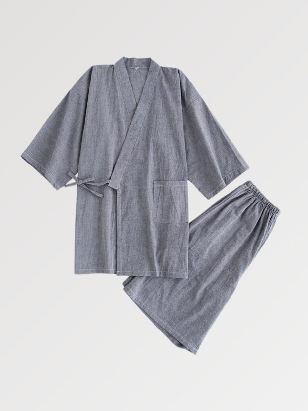Jimbei japonais léger pour homme uni