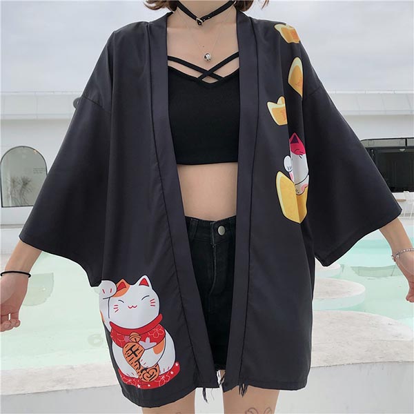 Kimono court Lucky Cat japonais-1.jpg