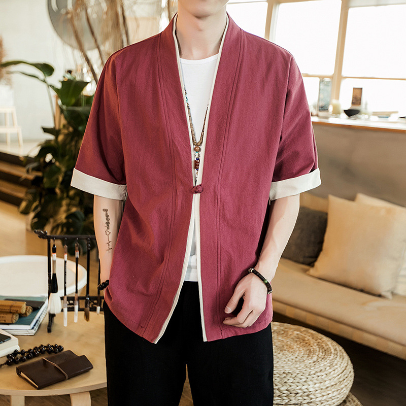 Veste Kimono Décontracté Homme