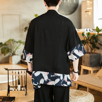 Veste Kimono Long Homme Japonais Grue