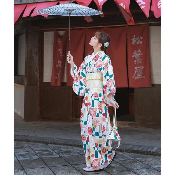 Kimono japonais à carreaux fleuris-3.jpg