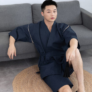 Jinbei japonais bleu foncé