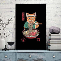 Tableau japonais chat et bol de ramen-0.jpg