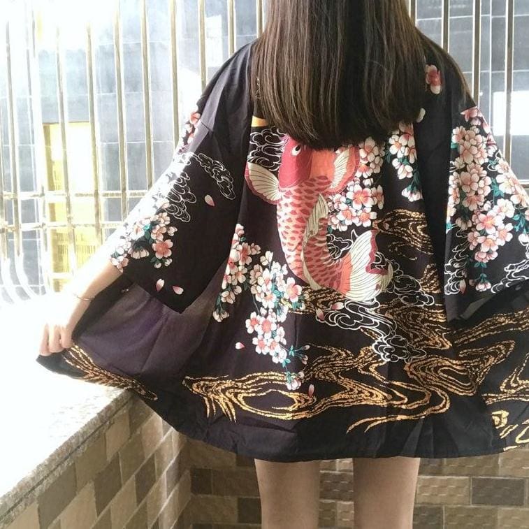 Veste Kimono Femme Carpe Koï Sakura-0.jpg